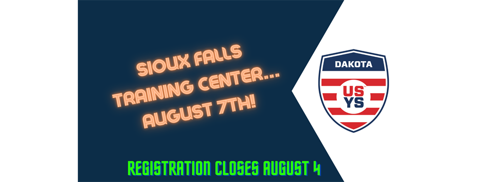 Sioux Falls, SD! August 7th Training Center